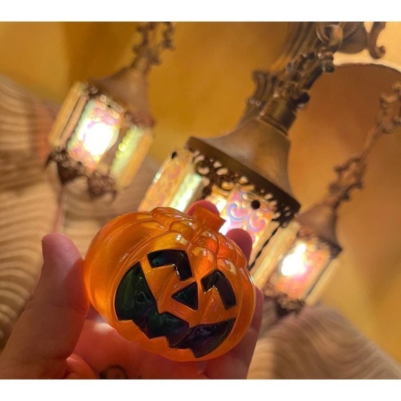 ⭐️ 3/$25 ⭐️ 9 Pumpkin Blow Mold Light Covers Vintage Halloween - Picture 1 of 3